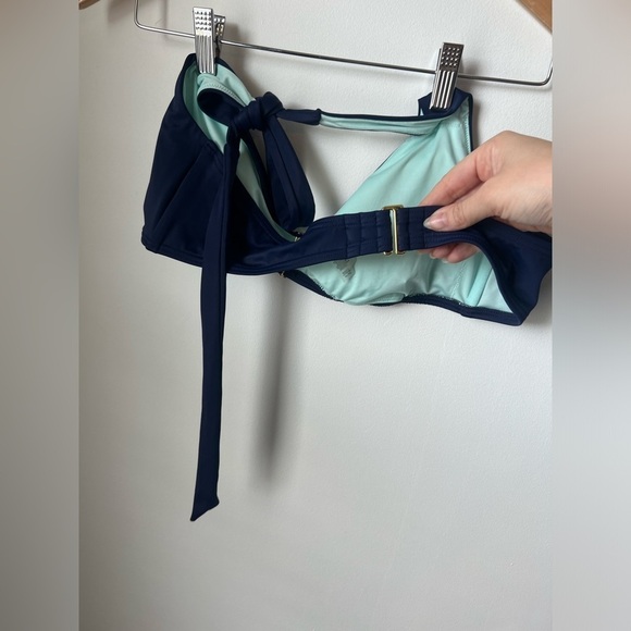 Victoria’s Secret Navy Blue Swim Suit Bikini Halter Top XL Removable Pads - Picture 6 of 6